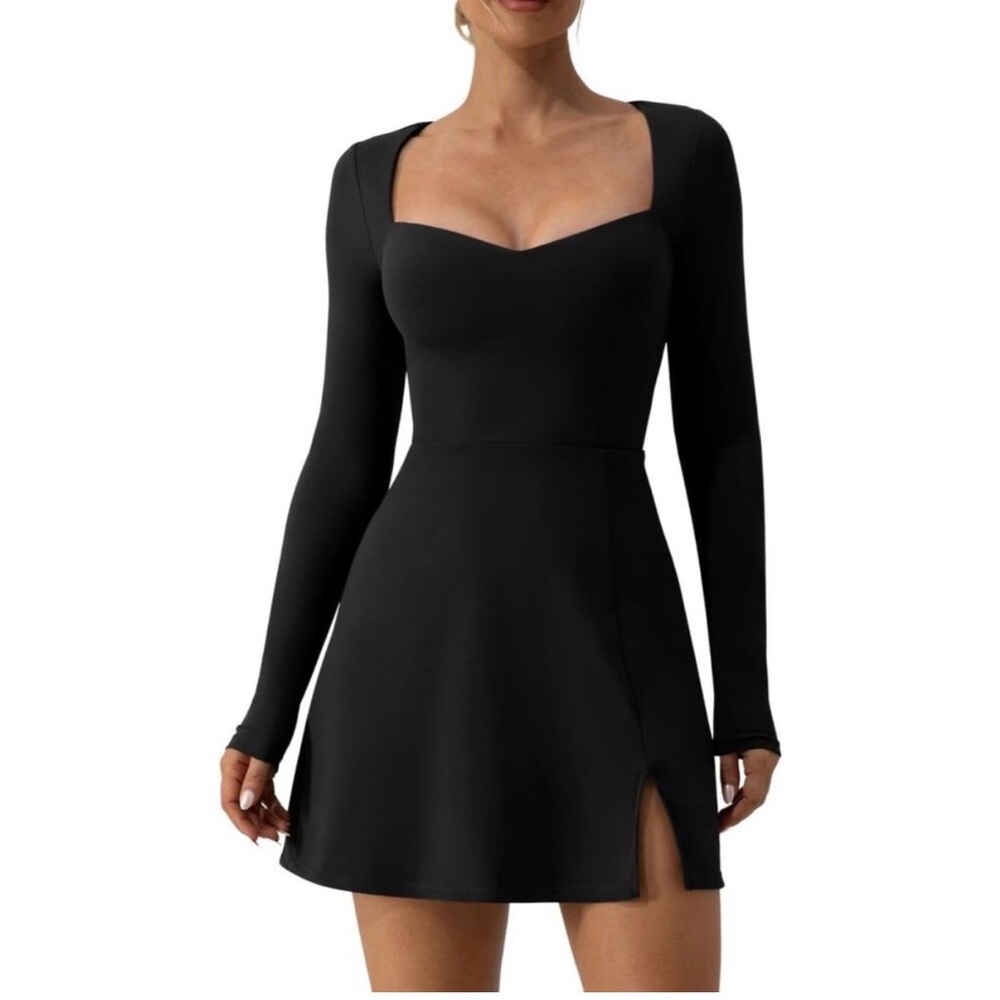 Elegant Black Long Sleeve Dress